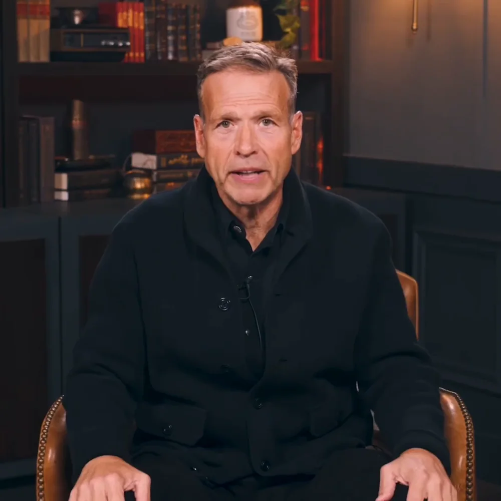 Donald Miller seated in his study